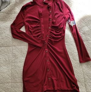 Ultra Flirt button down shirt dress, fitted